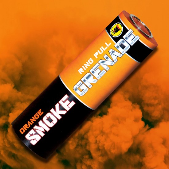 Black Cat Orange Smoke Grenade