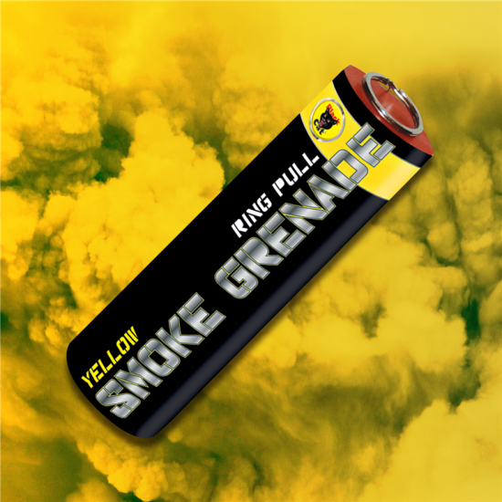 Black Cat Yellow Smoke Grenade